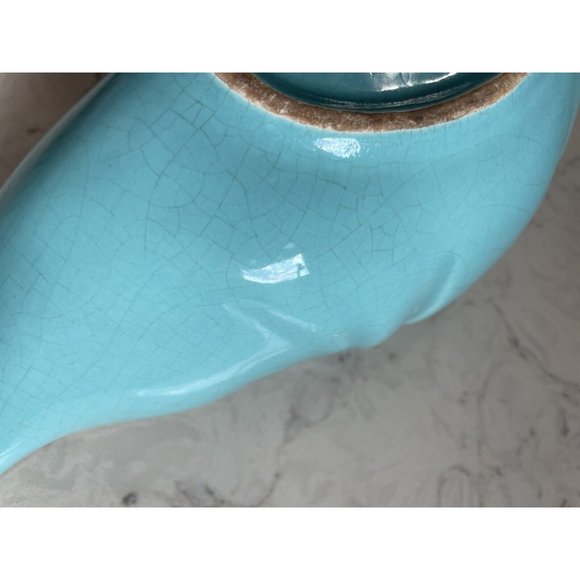 MCM California West Coast Pottery USA Turquoise Blue Aqua Dish / Bowl / Planter - Picture 6 of 8